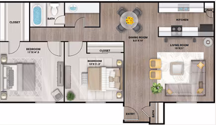 Unit 7-0717 floor plan